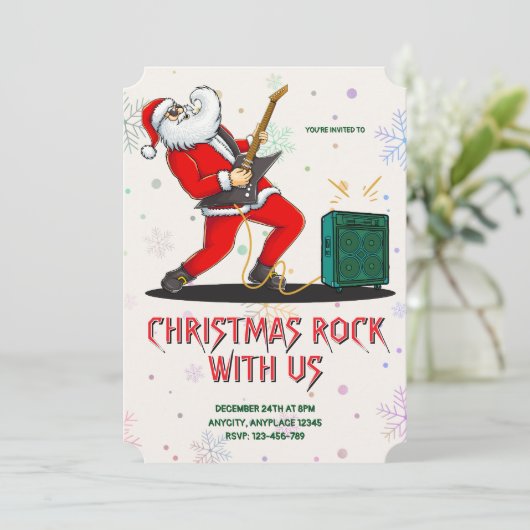 クリスマスパーティの招待状、キッズ招待状 招待状 (スタンド正面)