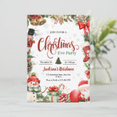 クリスマスパーティの招待状、クリスマスイブディナー シーズンカード (スタンド正面)