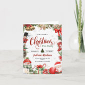 クリスマスパーティの招待状、クリスマスイブディナー 招待状 (正面)