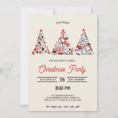 クリスマスパーティの招待状 | クリスマスツリー 招待状 (正面)