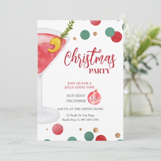 クリスマスパーティの招待状、クリスマスパーティー 招待状 (スタンド正面)