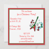 クリスマスパーティの招待状:クリスマスロックギター 招待状 (裏面)