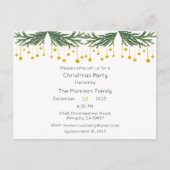 クリスマスパーティの招待状、クリスマス招待状はがき シーズンポストカード (正面)