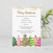 クリスマスパーティの招待状、クリスマス招待状 招待状 (スタンド正面)