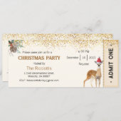 クリスマスパーティの招待状、クリスマス招待状 招待状 (正面/裏面)