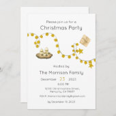 クリスマスパーティの招待状、クリスマス招待状 招待状 (正面/裏面)