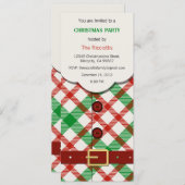 クリスマスパーティの招待状、クリスマス招待状 招待状 (正面/裏面)