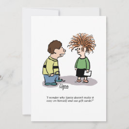 クリスマスパーティの招待状 – サンタと子供 招待状