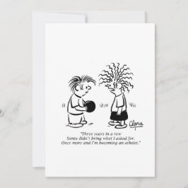 クリスマスパーティの招待状 – サンタと子供 招待状