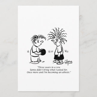 クリスマスパーティの招待状 – サンタと子供 招待状