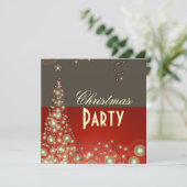 クリスマスパーティの招待状、シャンパンの泡 招待状 (スタンド正面)