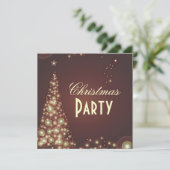 クリスマスパーティの招待状,シャンパンの泡 招待状 (スタンド正面)