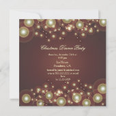 クリスマスパーティの招待状,シャンパンの泡 招待状 (裏面)