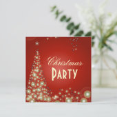 クリスマスパーティの招待状，シャンパンの泡 招待状 (スタンド正面)