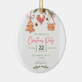 クリスマスパーティの招待状 セラミックオーナメント (右)