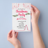 クリスマスパーティの招待状 チラシ (ハンドル)