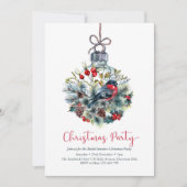 クリスマスパーティの招待状 | バーズボーブル 招待状 (正面)
