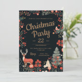 クリスマスパーティの招待状 パーソナライズされた 招待状 (スタンド正面)