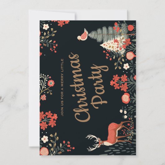 クリスマスパーティの招待状 パーソナライズされた 招待状 (裏面)