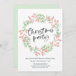 クリスマスパーティの招待状 |フローラホリーリース 招待状
