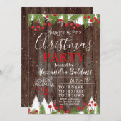 クリスマスパーティの招待状、フローラ 招待状 (正面/裏面)