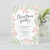 クリスマスパーティの招待状 |ホリー葉 招待状 (スタンド正面)