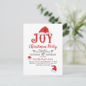 クリスマスパーティの招待状 ポストカード (スタンド正面)