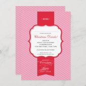 クリスマスパーティの招待状:ラペル1P 招待状 (正面/裏面)