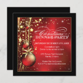 クリスマスパーティの招待状 招待状 (正面/裏面)