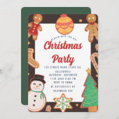クリスマスパーティの招待状 招待状 (正面/裏面)