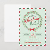 クリスマスパーティの招待状 招待状 (正面/裏面)