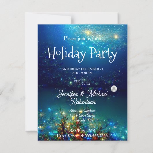 クリスマスパーティの招待状 招待状 (正面)