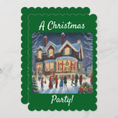 クリスマスパーティの招待状 招待状 (正面/裏面)
