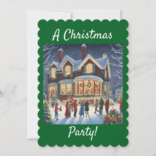 クリスマスパーティの招待状 招待状 (正面)