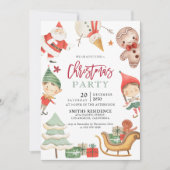 クリスマスパーティの招待状 招待状 (正面)