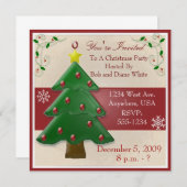 クリスマスパーティの招待状 招待状 (正面/裏面)