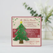 クリスマスパーティの招待状 招待状 (スタンド正面)