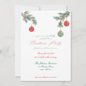クリスマスパーティの招待状 招待状 (正面)