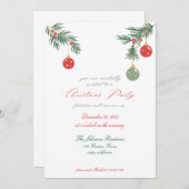 クリスマスパーティの招待状 招待状 (正面/裏面)