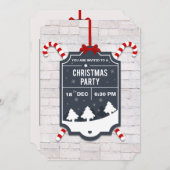 クリスマスパーティの招待状 招待状 (正面/裏面)