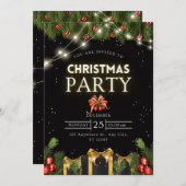 クリスマスパーティの招待状 招待状 (正面/裏面)