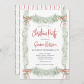 クリスマスパーティの招待状 招待状 (正面/裏面)