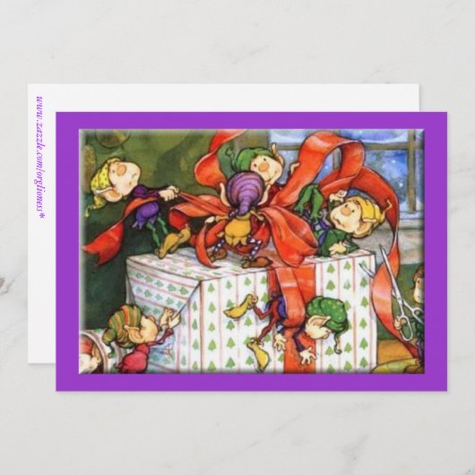 クリスマスパーティの招待状 招待状 (正面/裏面)