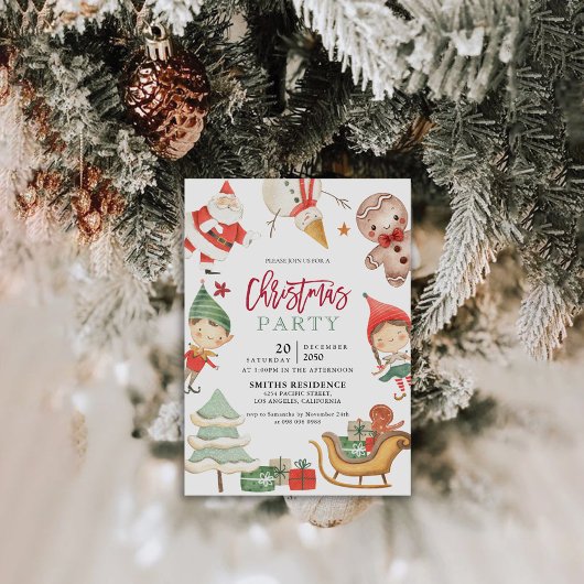 クリスマスパーティの招待状 招待状
