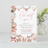 クリスマスパーティの招待状 招待状 (スタンド正面)