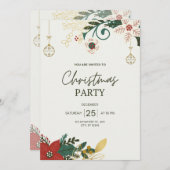クリスマスパーティの招待状 招待状 (正面/裏面)