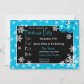 クリスマスパーティの招待状 招待状 (裏面)