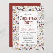クリスマスパーティの招待状 招待状 (正面/裏面)