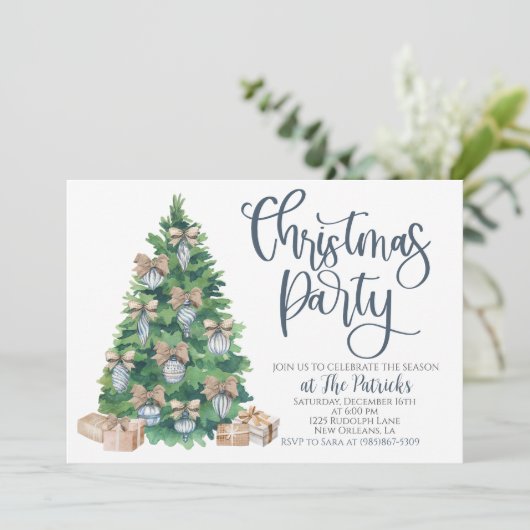 クリスマスパーティの招待状 招待状 (スタンド正面)