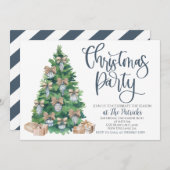 クリスマスパーティの招待状 招待状 (正面/裏面)